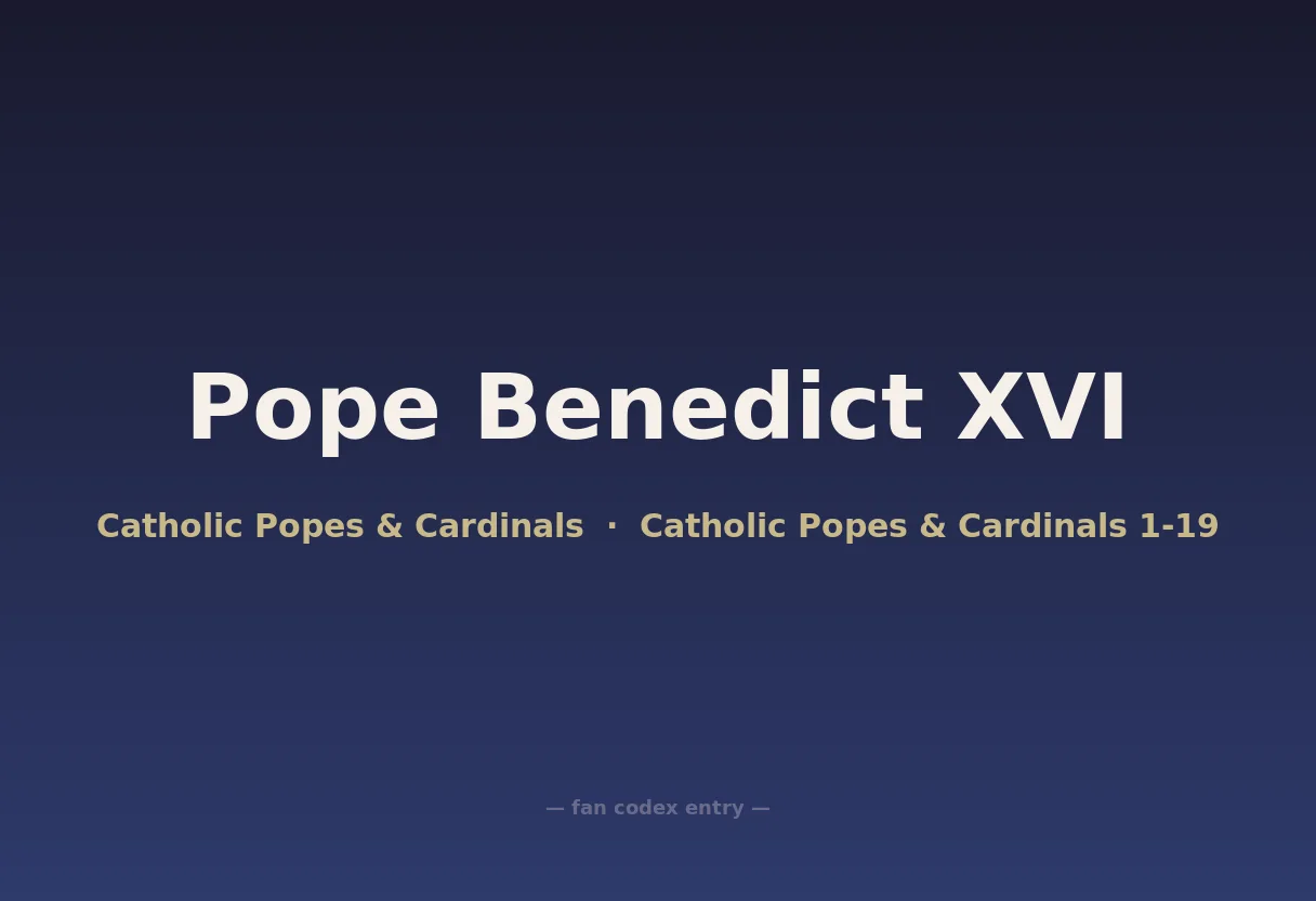 Pope Benedict XVI